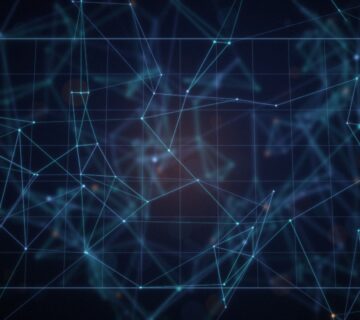 Network of glowing nodes behind a protective barrier, representing the ConnectWise Cloud Backup supply chain incident