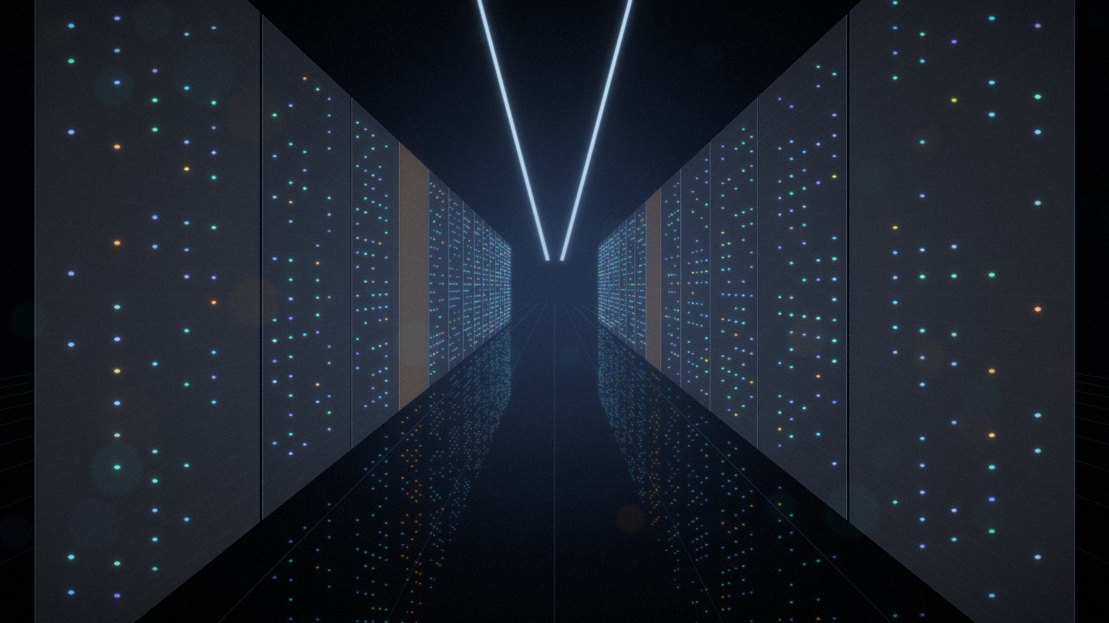 Glowing data centre racks with an amber alert light, representing the ConnectWise Cloud Backup token abuse
